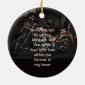 Memorial Keepsake Motorcycle Biker Keramisch Ornament (Achterkant)