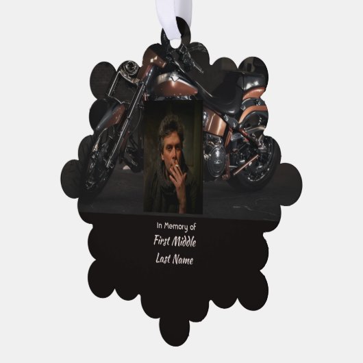  Memorial Keepsake Motorcycle Biker Ornament Kaart (Links)