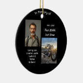 Memorial Keepsake Motorcycle Chopper Keramisch Ornament (Rechts)