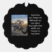Memorial Keepsake Motorcycle Chopper Ornament Kaart (Achterkant)