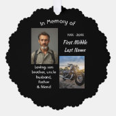 Memorial Keepsake Motorcycle Chopper Ornament Kaart (Voorkant)