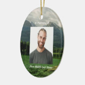 Memorial Keepsake Mountain Lake Landscape  Keramisch Ornament (Links)