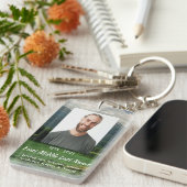 Memorial Keepsake Mountain Lake Landscape  Sleutelhanger (Voorkant Rechts)