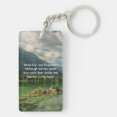 Memorial Keepsake Mountain Lake Landscape  Sleutelhanger (achterkant)