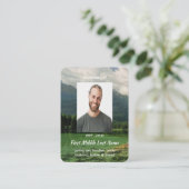 Memorial Keepsake Mountain Lake Landscape  Visitekaartje (Staand voorkant)