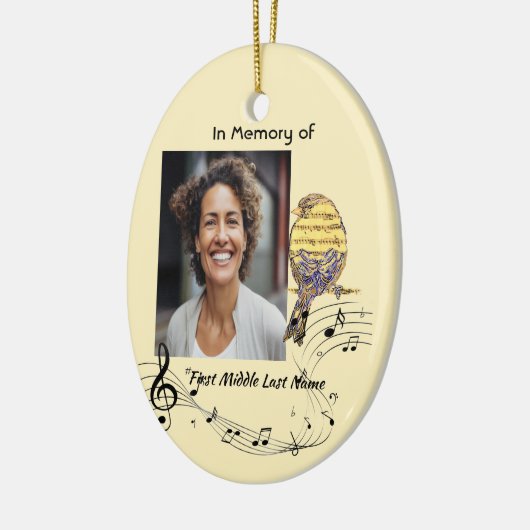  Memorial Keepsake Music Bird Keramisch Ornament (Links)