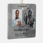 Memorial Keepsake Music Jazz Band Keramisch Ornament (Rechts)