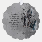 Memorial Keepsake Music Jazz Band Ornament Kaart (Achterkant)