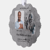 Memorial Keepsake Music Jazz Band Ornament Kaart (Links)