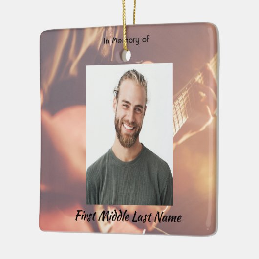Memorial Keepsake Musician Piano Guitar Keramisch Ornament (Links)