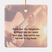 Memorial Keepsake Musician Piano Guitar Keramisch Ornament (Achterkant)