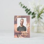 Memorial Keepsake Musician Piano Guitar  Visitekaartje (Staand voorkant)