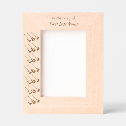 Memorial Keepsake Muzikant Gitaarmuziek Gegraveerde Lijstjes (Voorkant)