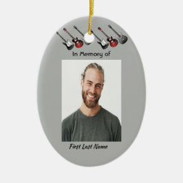 Memorial Keepsake Muzikant Gitaarmuziek Keramisch Ornament