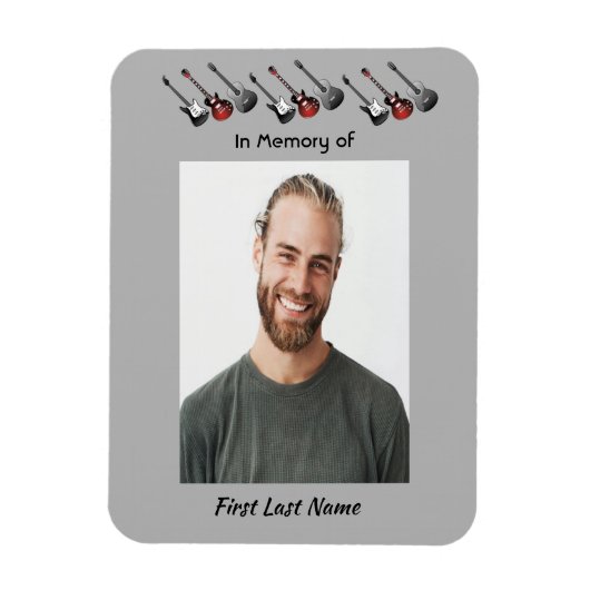 Memorial Keepsake Muzikant Gitaarmuziek Magneet (Verticaal)