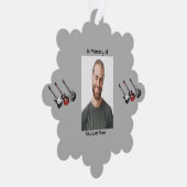 Memorial Keepsake Muzikant Gitaarmuziek Ornament Kaart (Rechts)