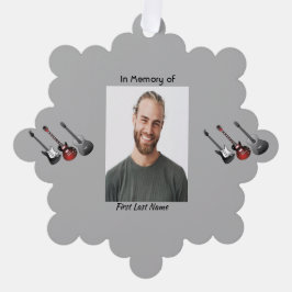 Memorial Keepsake Muzikant Gitaarmuziek Ornament Kaart