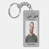 Memorial Keepsake Muzikant Gitaarmuziek Sleutelhanger (Voorkant Links)