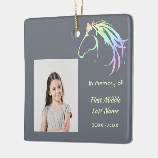 Memorial Keepsake Pastel Horse Art Keramisch Ornament (Links)