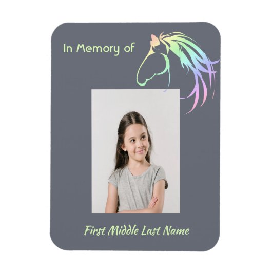 Memorial Keepsake Pastel Horse Art Magneet (Verticaal)