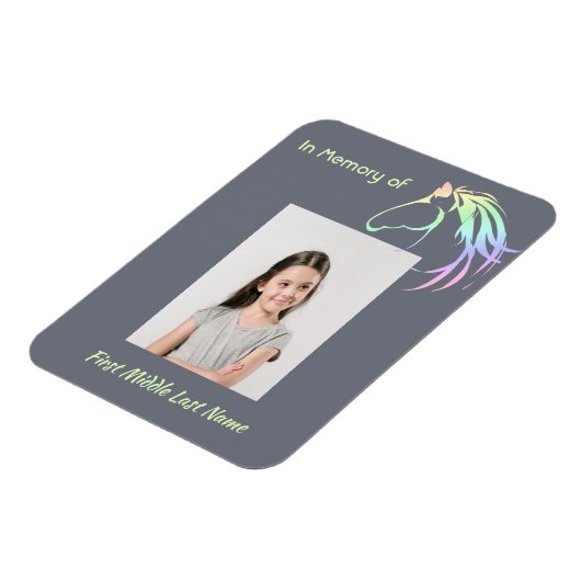Memorial Keepsake Pastel Horse Art Magneet (Linkerzijde)