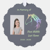 Memorial Keepsake Pastel Horse Art Ornament Kaart (Voorkant)