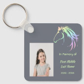 Memorial Keepsake Pastel Horse Art Sleutelhanger (Voorkant)