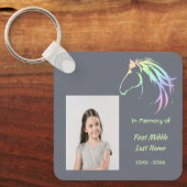 Memorial Keepsake Pastel Horse Art Sleutelhanger (Voorkant)