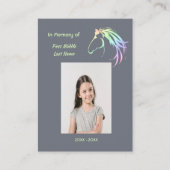 Memorial Keepsake Pastel Horse Art Visitekaartje (Voorkant)