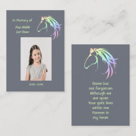  Memorial Keepsake Pastel Horse Art Visitekaartje