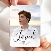 Memorial Keepsake Photo Minimalist Forever Loved Magneet