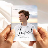 Memorial Keepsake Photo Minimalist Forever Loved Magneet