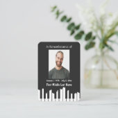 Memorial Keepsake Piano Musician Cityscape Visitekaartje (Staand voorkant)