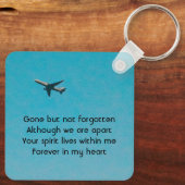  Memorial Keepsake Pilot Airplane Flying Sleutelhanger (Achterkant)