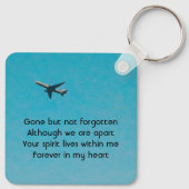  Memorial Keepsake Pilot Airplane Flying Sleutelhanger (Achterkant)