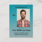  Memorial Keepsake Pilot Airplane Flying Visitekaartje (Voorkant)