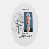 Memorial Keepsake  Prayer Piano Musician Ornament Kaart (Rechts)
