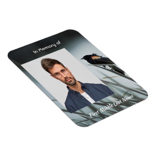 Memorial Keepsake Red-wing Blackbird Magneet (Rechterzijde)