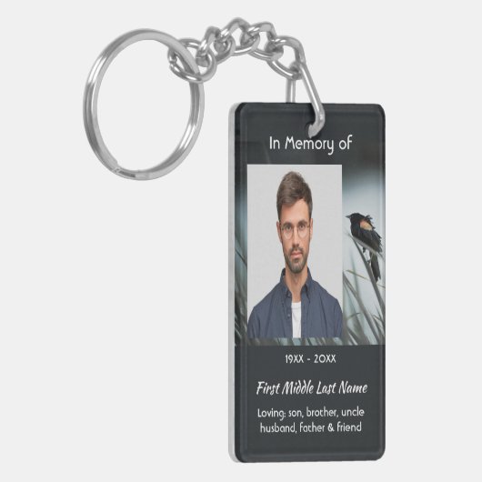  Memorial Keepsake  Red-wing Blackbird Sleutelhanger (Voorkant Links)