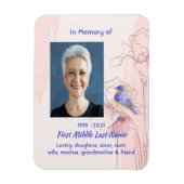 Memorial Keepsake Remembrance Bluebird Garden Magneet (Verticaal)