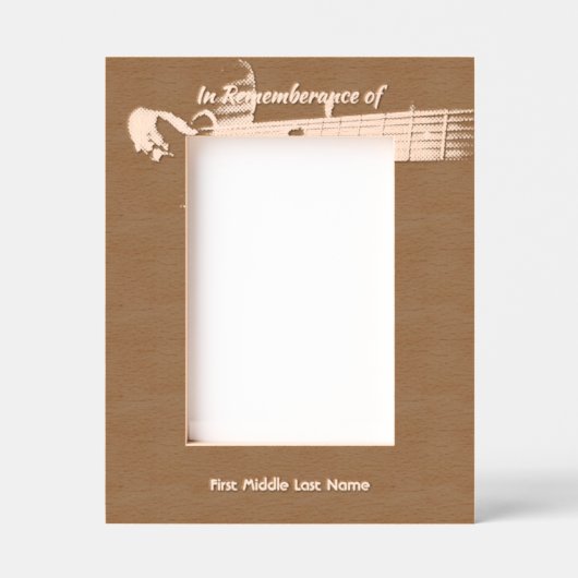 Memorial Keepsake Remembrance Muziekgitaar Gegraveerde Lijstjes (Voorkant)