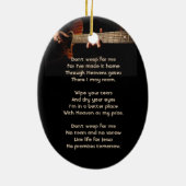 Memorial Keepsake Remembrance Muziekgitaar Keramisch Ornament (Achterkant)