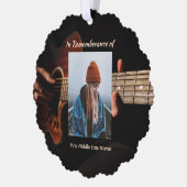 Memorial Keepsake Remembrance Muziekgitaar Ornament Kaart (Links)