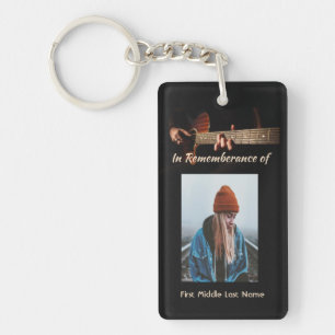 Memorial Keepsake Remembrance Muziekgitaar Sleutelhanger