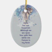 Memorial Keepsake  Remembrance Wolf Keramisch Ornament (Voorkant)