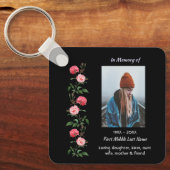  Memorial Keepsake  Roses Garden Flowers Sleutelhanger (Voorkant)