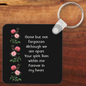  Memorial Keepsake  Roses Garden Flowers Sleutelhanger (Achterkant)