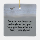  Memorial Keepsake Sandpiper Shore Bird  Keramisch Ornament (Achterkant)