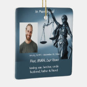 Memorial Keepsake Scales Justice Law Keramisch Ornament (Rechts)