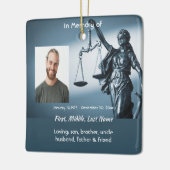 Memorial Keepsake Scales Justice Law Keramisch Ornament (Links)